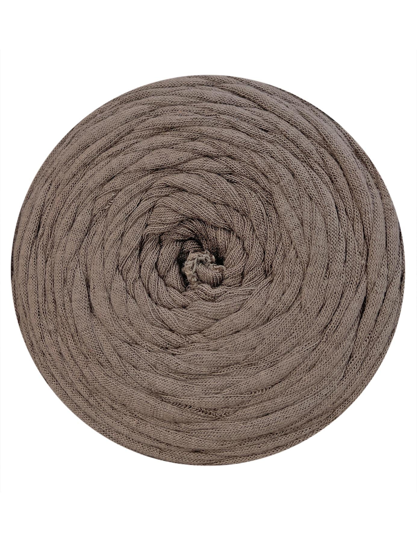 Dark moss brown t-shirt yarn by Hoooked Zpagetti (100-120m)