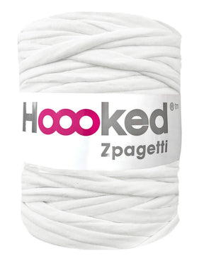 White t-shirt yarn by Hoooked Zpagetti (100-120m)