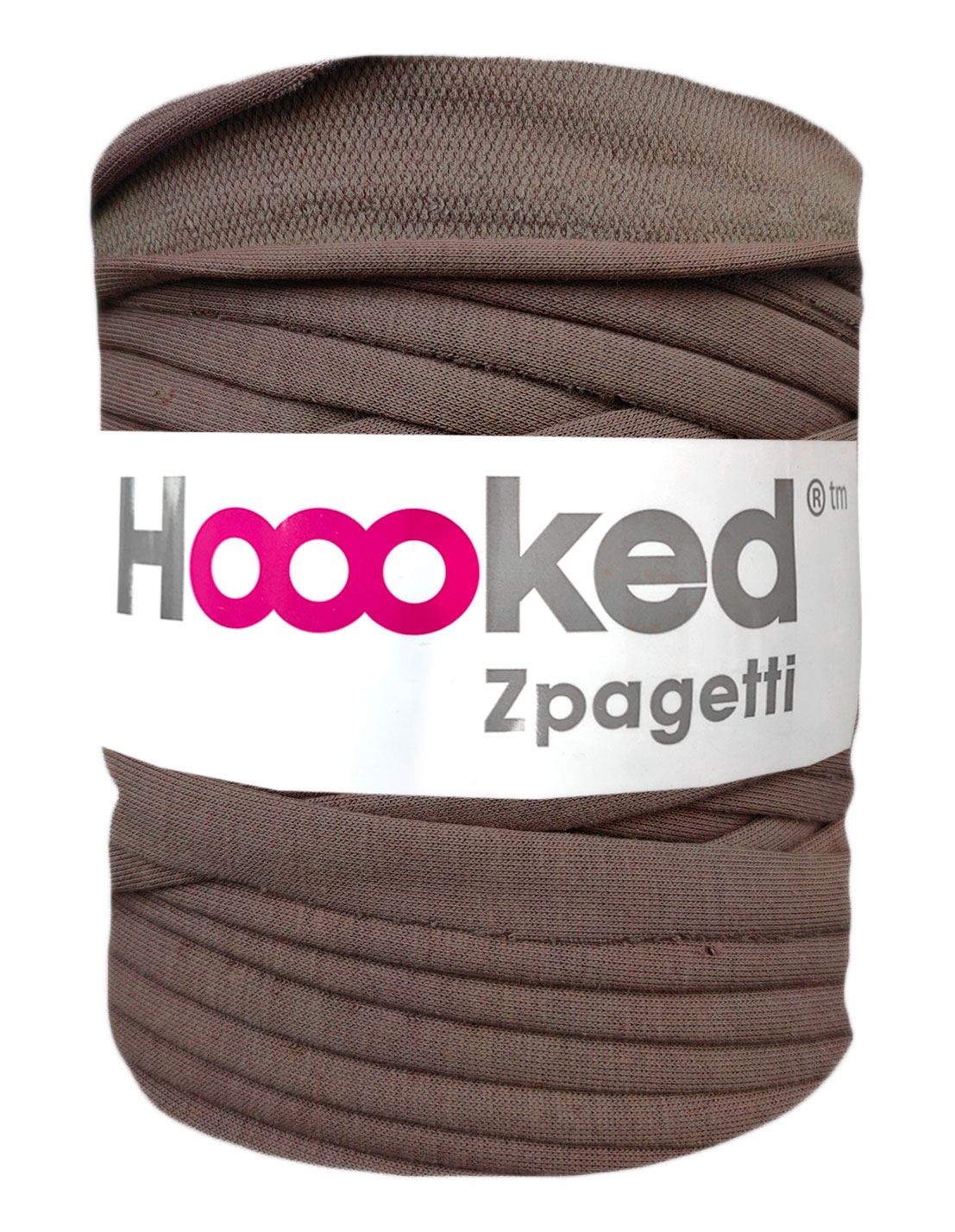 Medium taupe t-shirt yarn by Hoooked Zpagetti (100-120m)