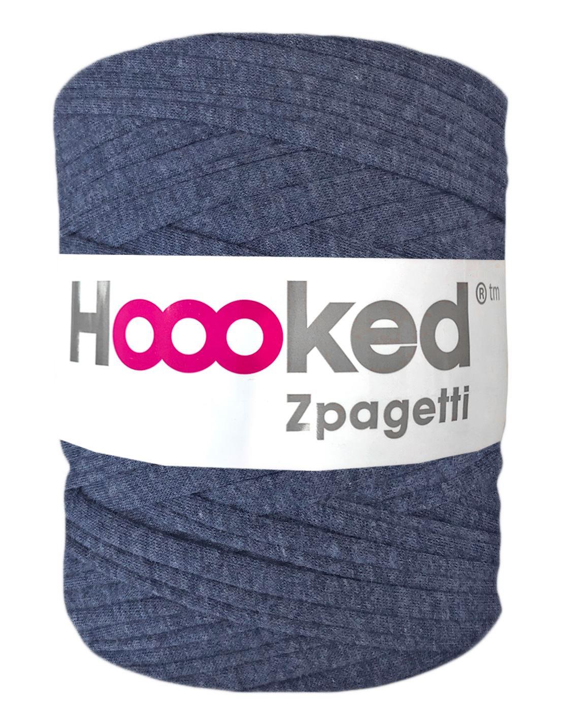 Mottled denim blue t-shirt yarn by Hoooked Zpagetti (100-120m)