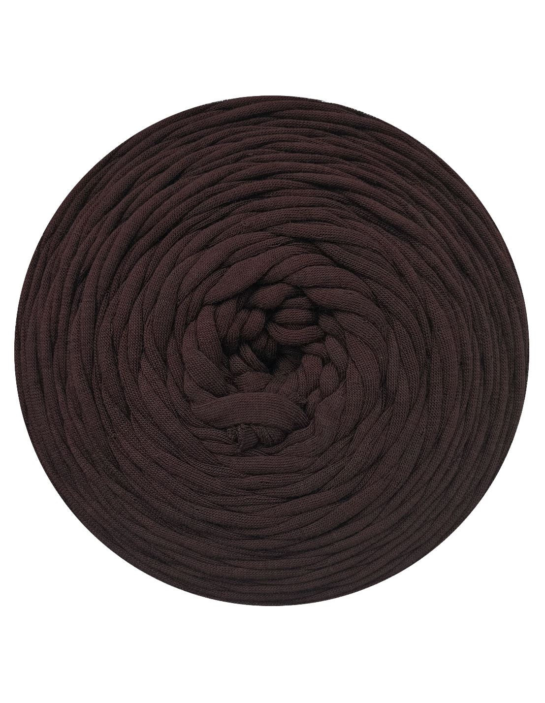Chocolate brown t-shirt yarn by Rescue Yarn (100-120m)