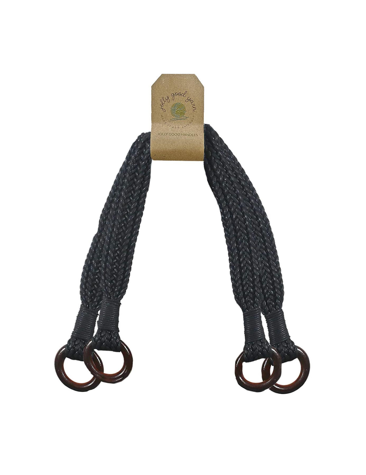 Jolly Good Black Braided Bag Handles (50cm)