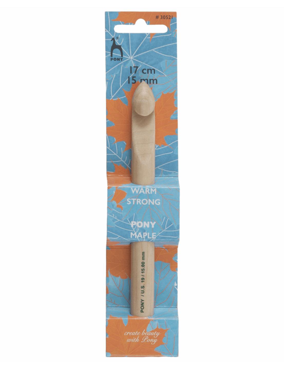 Pony maple 15mm crochet hook (30521)