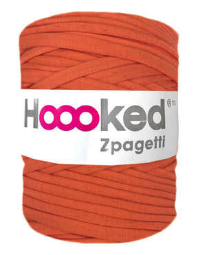 Deep orange t-shirt yarn by Hoooked Zpagetti (100-120m)